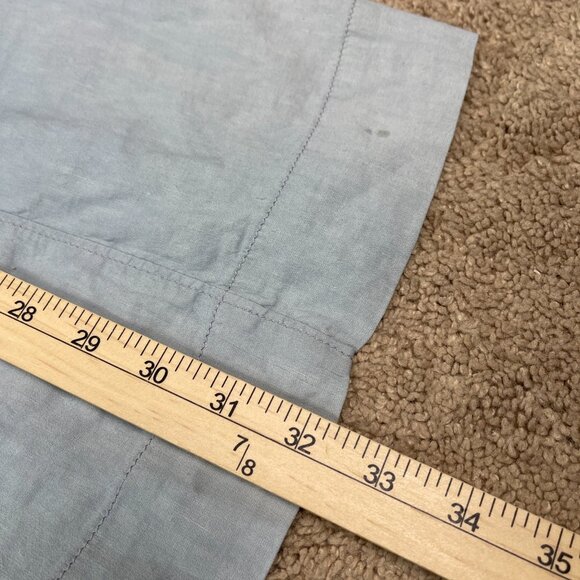 Eileen Fisher Woman Shirt 2X Blue Tunic Linen Blend Button Front Top Classic - Picture 5 of 8